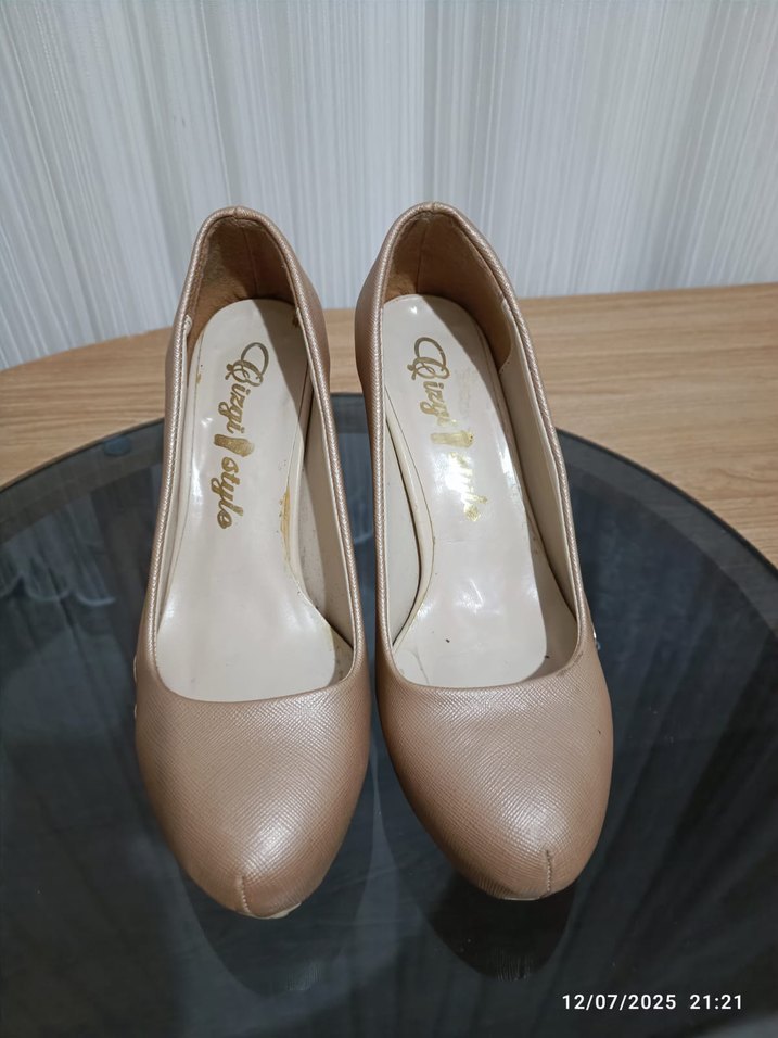 Bej Platform Topuklu Kadın Ayakkabı - Görsel 3