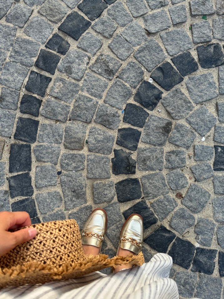 Kadın Altın Renkli Örgü Dolgu Topuk Espadril - Görsel 2