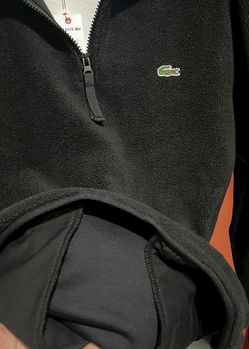 Lacoste Logo Appliqued Half-Zıp Yünlü Polar - Görsel 6