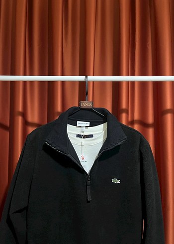 Lacoste Logo Appliqued Half-Zıp Yünlü Polar - Görsel 3