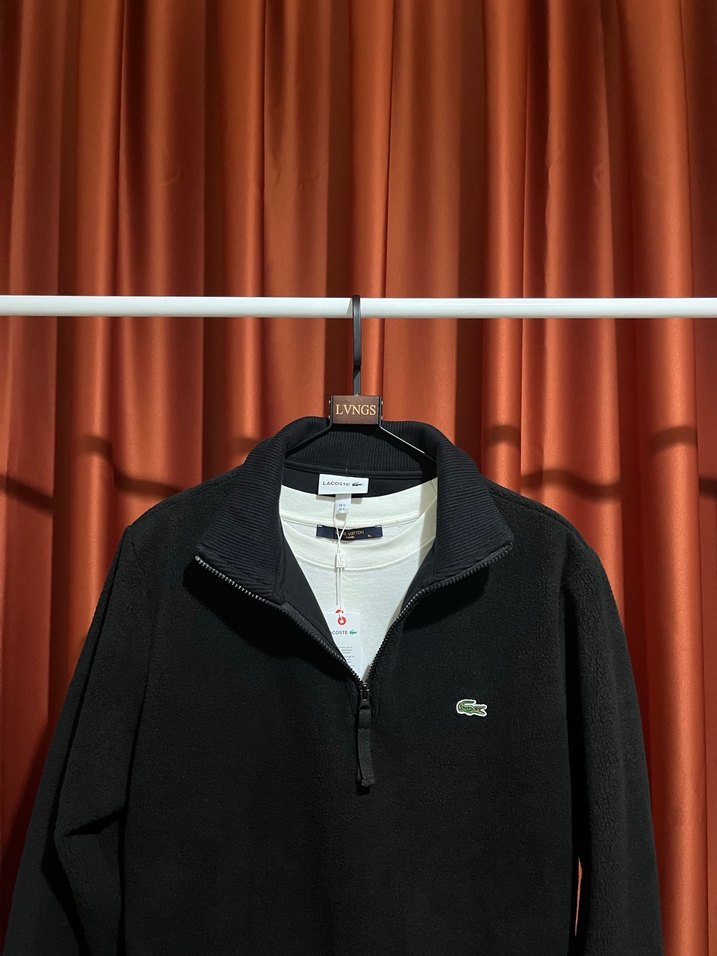 Lacoste Logo Appliqued Half-Zıp Yünlü Polar - Görsel 3