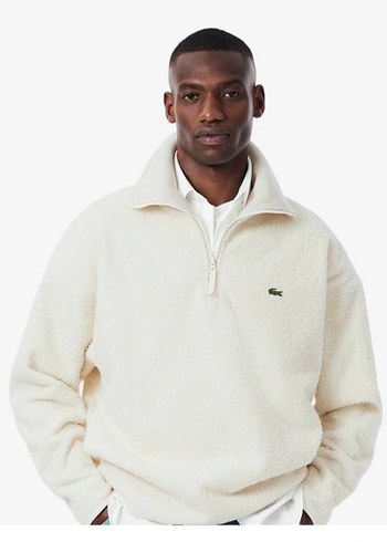 Lacoste Logo Appliqued Half-Zıp Yünlü Polar - Görsel 2