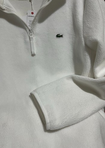 Lacoste Logo Appliqued Half-Zıp Yünlü Polar - Görsel 5