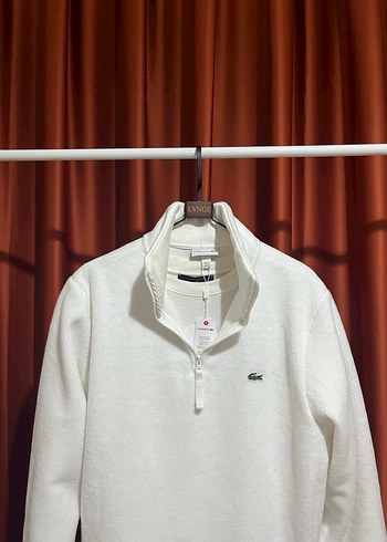 Lacoste Logo Appliqued Half-Zıp Yünlü Polar - Görsel 3