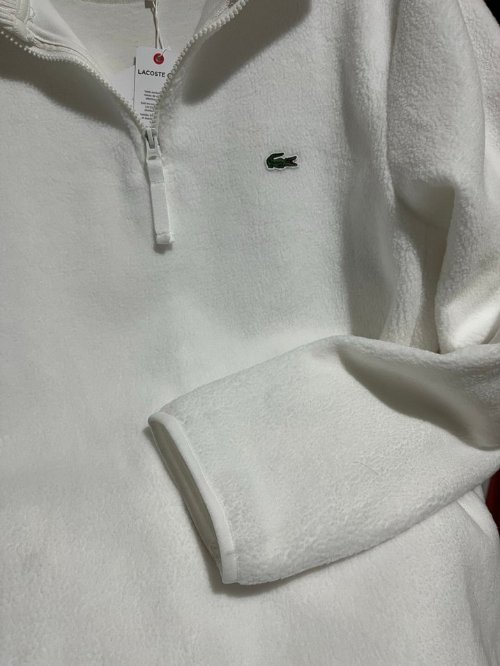 Lacoste Logo Appliqued Half-Zıp Yünlü Polar - Görsel 5