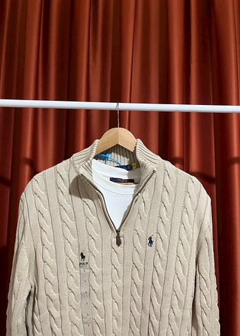 Polo Ralph Lauren %100 Pamuk Half-Zıp Knitwear - Görsel 2
