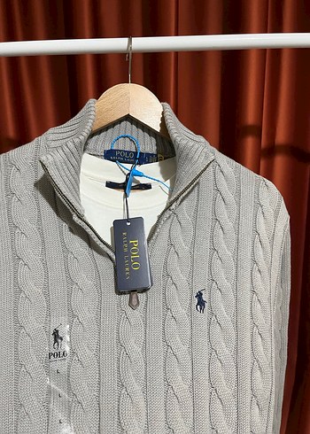 Polo Ralph Lauren %100 Pamuk Half-Zıp Knitwear - Görsel 3