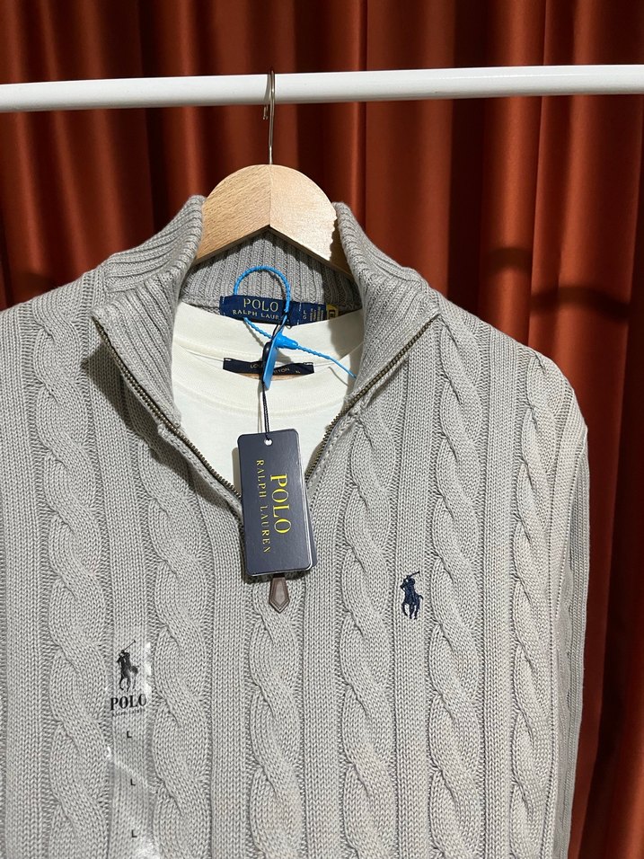 Polo Ralph Lauren %100 Pamuk Half-Zıp Knitwear - Görsel 3