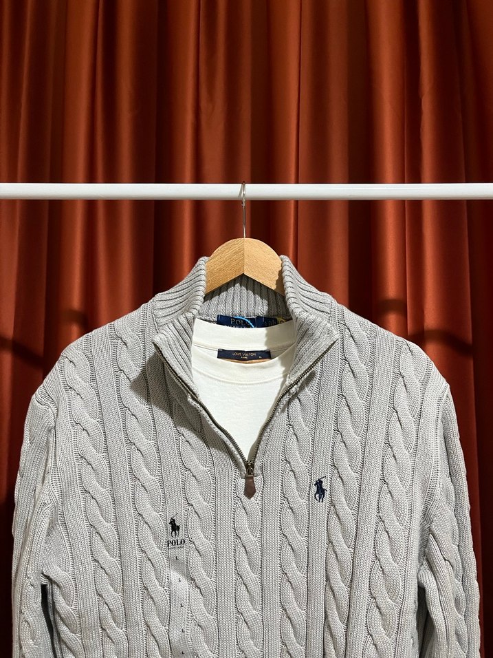 Polo Ralph Lauren %100 Pamuk Half-Zıp Knitwear - Görsel 2