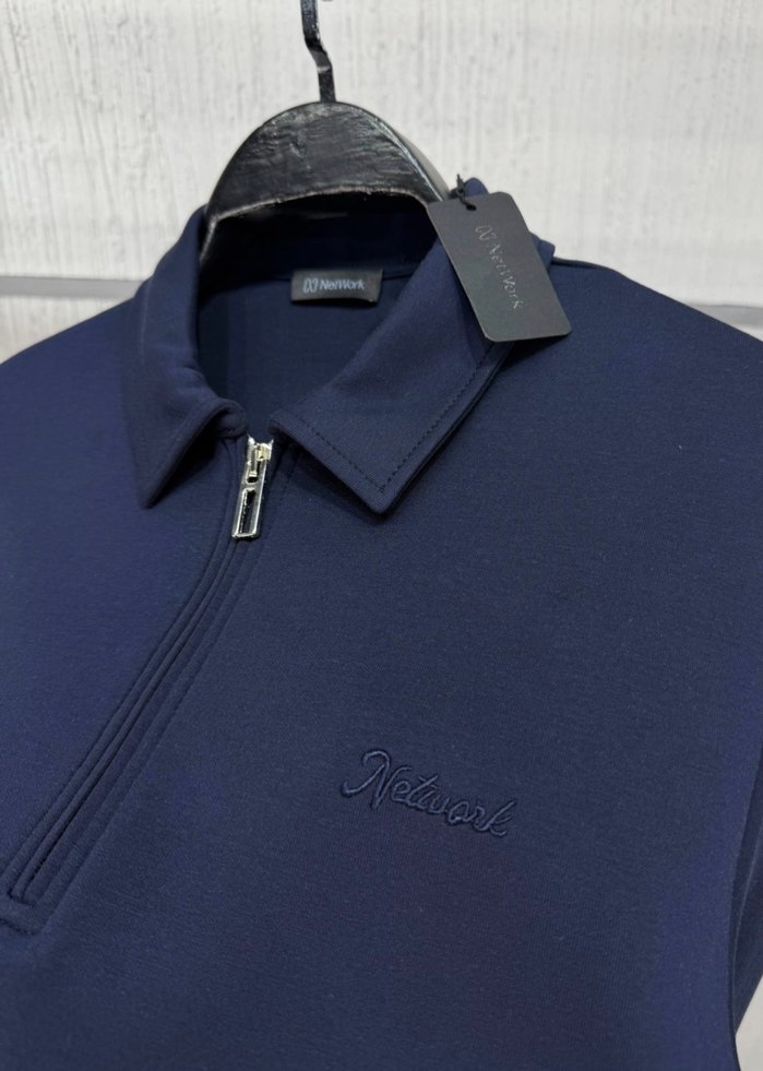 Network %100 Cotton Half-Zıp Knitwear - Görsel 4