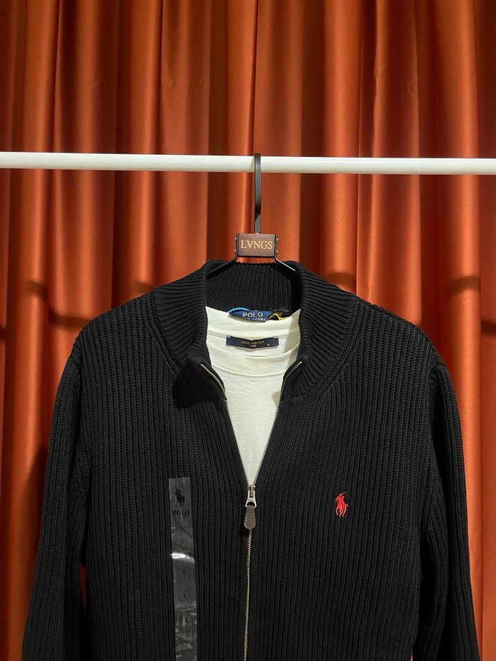 Polo Ralph Lauren %100 Pamuk Full-Zıp Knitwear - Görsel 3