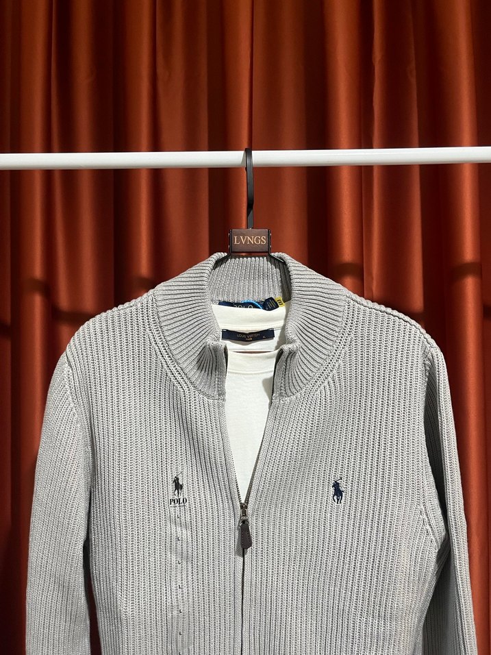 Polo Ralph Lauren %100 Pamuk Full-Zıp Knitwear - Görsel 3