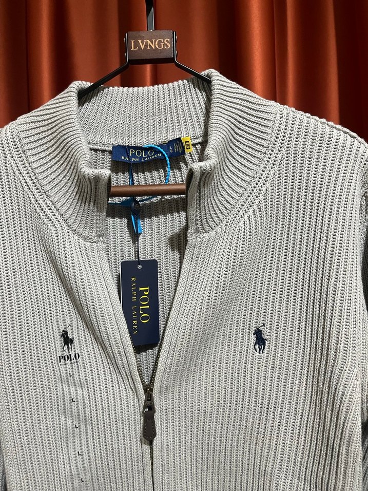 Polo Ralph Lauren %100 Pamuk Full-Zıp Knitwear - Görsel 4