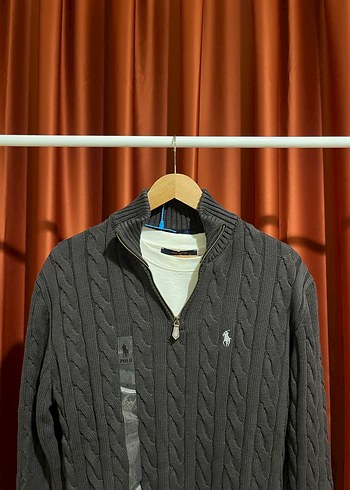 Polo Ralph Lauren %100 Pamuk Half-Zıp Örme Kazak - Görsel 2