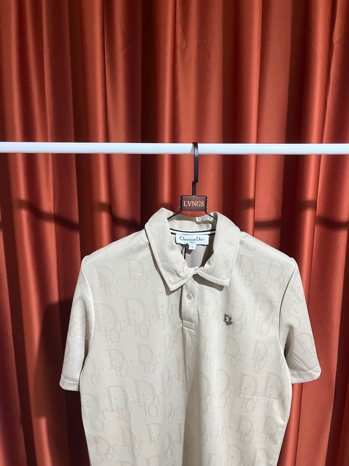DİOR Polo Yaka %100 Pamuk T-Shırt - Görsel 2