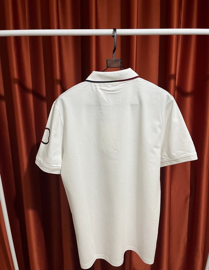 Moncler Polo Yaka %100 Pamuk T-Shırt - Görsel 4