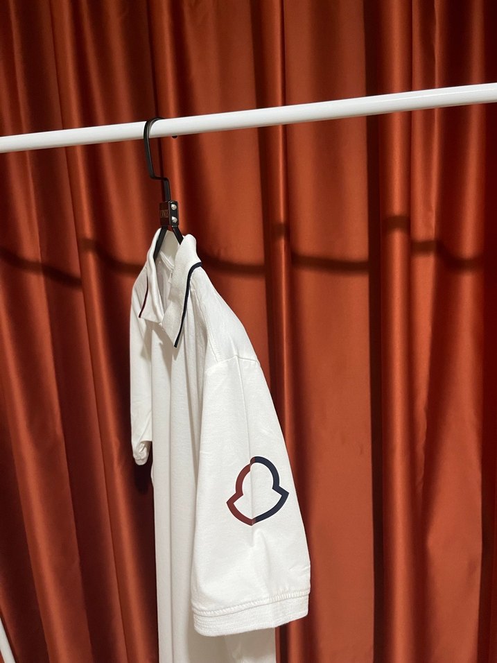 Moncler Polo Yaka %100 Pamuk T-Shırt - Görsel 3