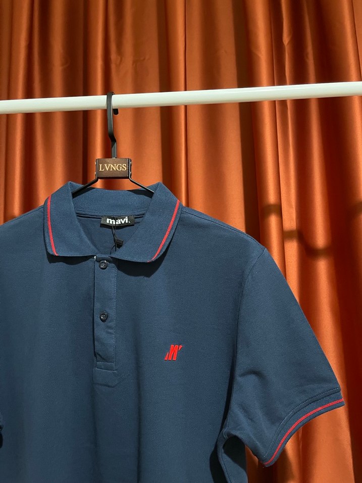 MAVİ Polo Yaka %100 Cotton T-Shırt - Görsel 3
