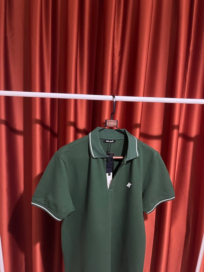 MAVİ Polo Yaka %100 Cotton T-Shırt - Görsel 3