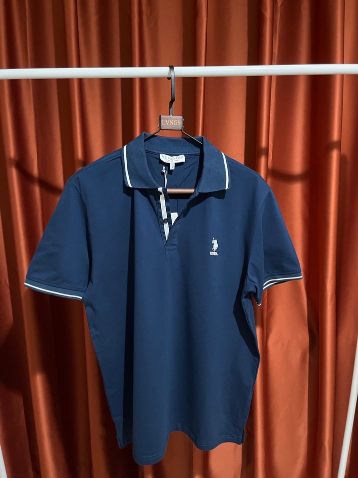 U.S. Polo Assn Polo Yaka %100 Cotton T-Shırt - Görsel 2
