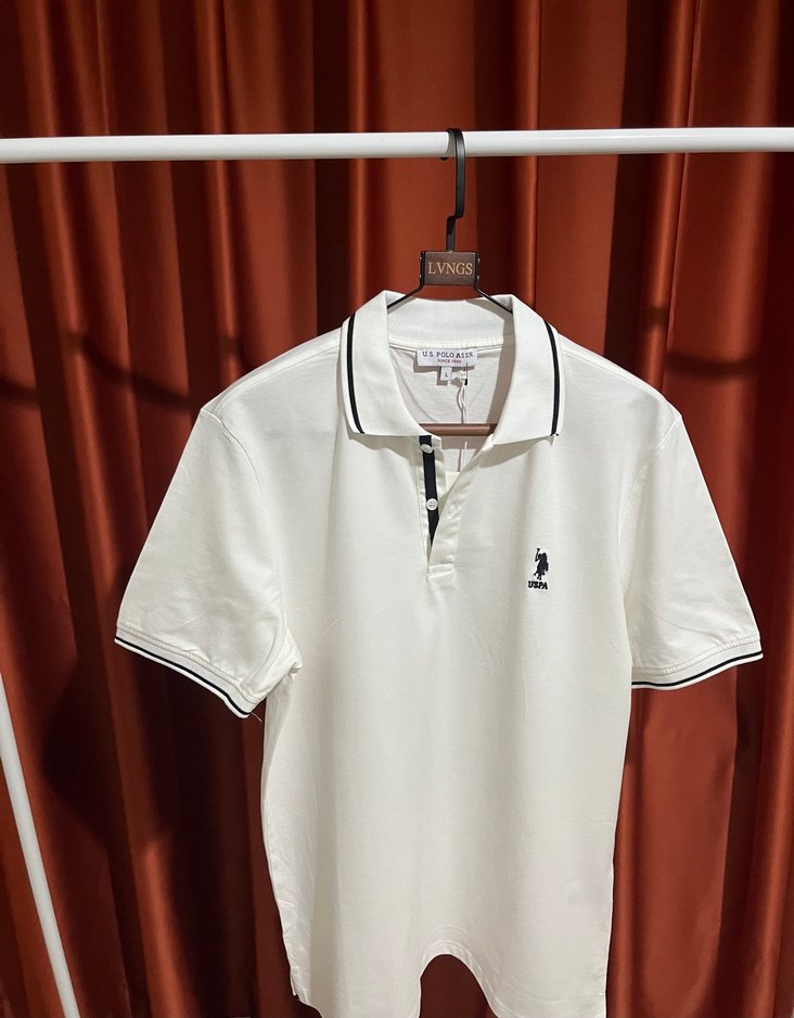 U.S. Polo Assn Polo Yaka %100 Cotton T-Shırt - Görsel 2