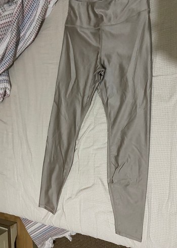H&M Bej Kadın Dar Kesim Midi Tayt
