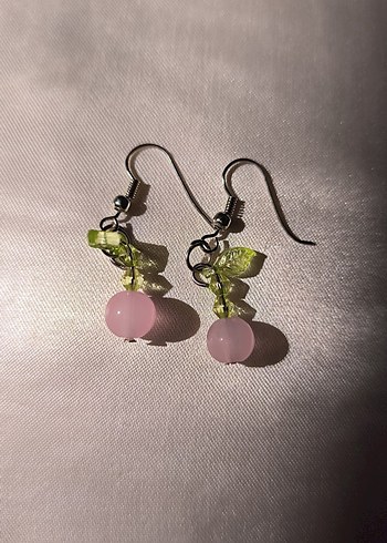 Accessorize Pembe Mini Boncuklu Kiraz Küpe