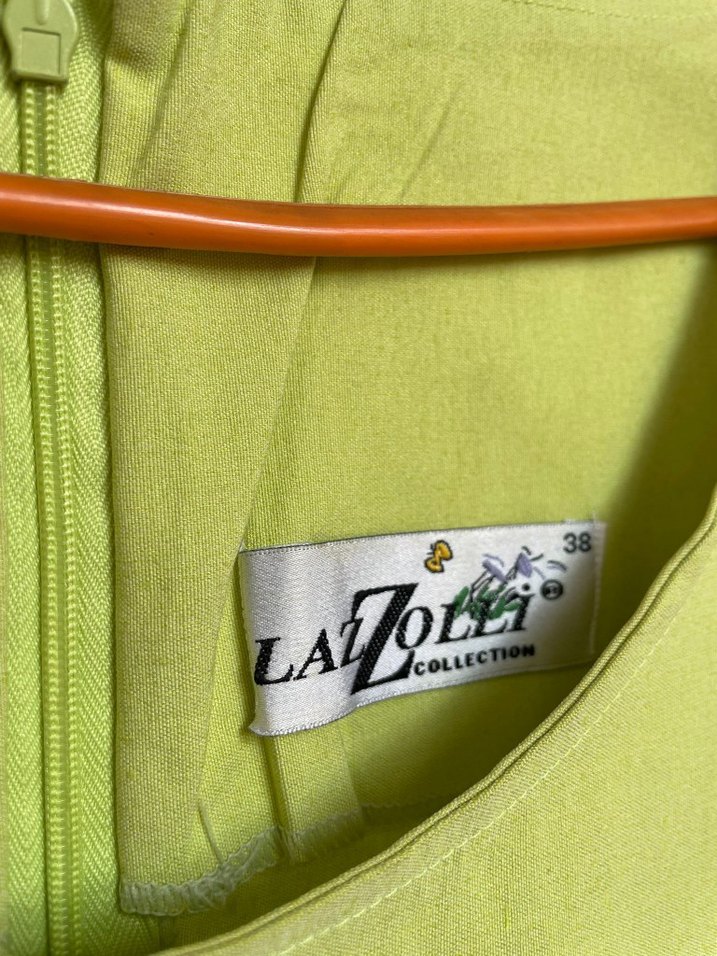 Düğmeli Yeşil Midi Kolsuz Elbise - Görsel 2