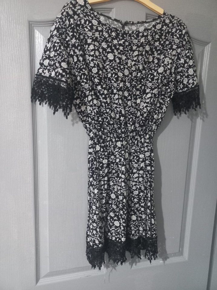 Dantel Detaylı Uzun Bohem Elbise - Görsel 4