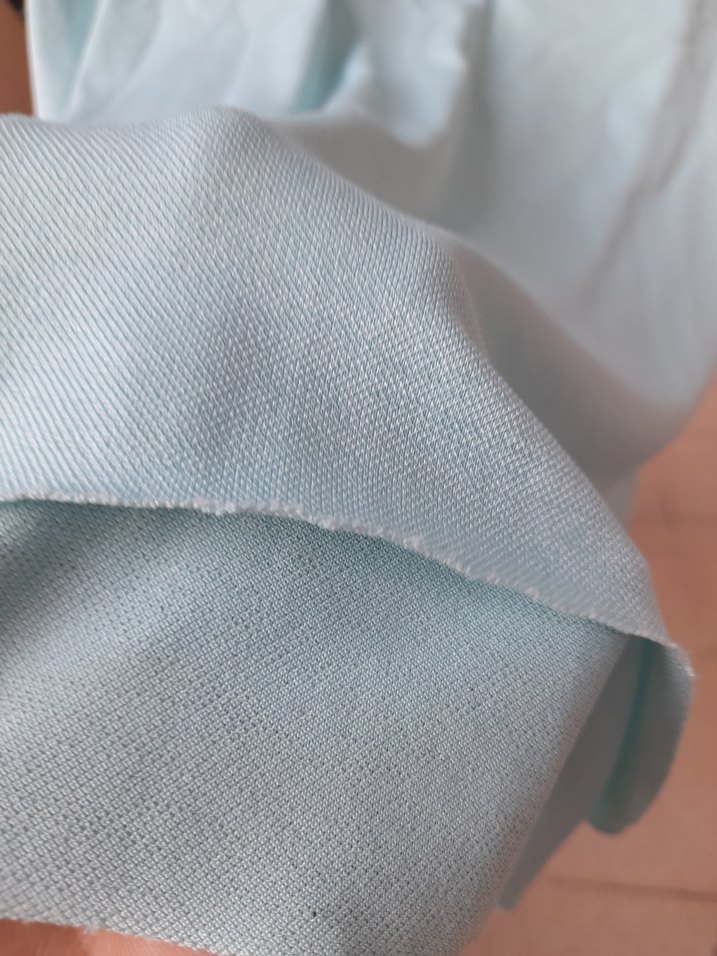 Mavi Pamuklu V Yaka Kısa Kollu Tişört - Görsel 3