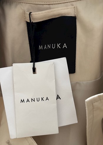 m Beden Manuka Pelerin Kol Kısa Kadın Trençkot