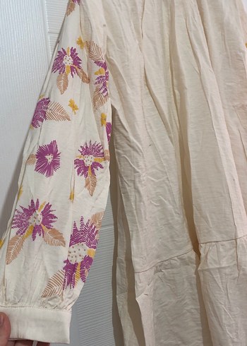 LC Waikiki Nakışlı Uzun Kollu Bohem Keten Tunik