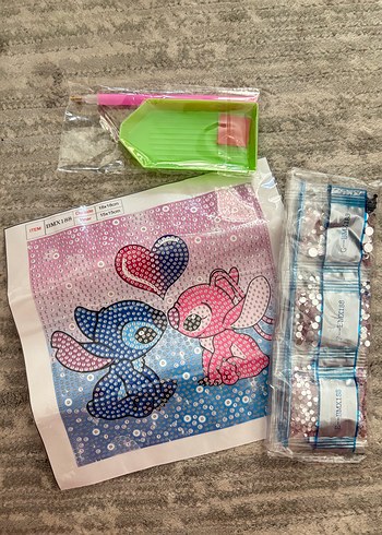 Beden Renk Sayılarla Elmas Boyama Stitch