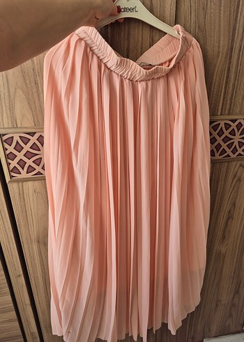 Pembe Pilili Uzun Kadın Etek - Görsel 2