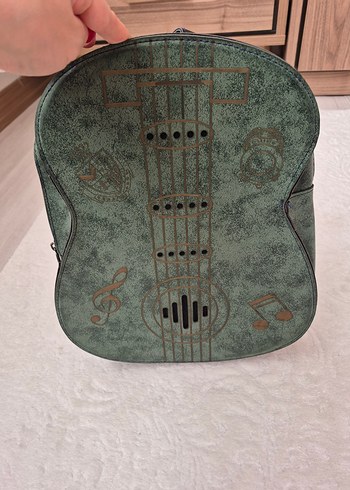 Yeşil gitar desenli çanta - Görsel 2