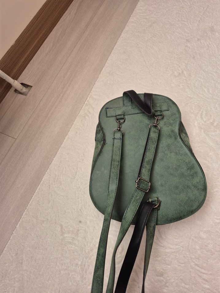 Yeşil gitar desenli çanta - Görsel 3