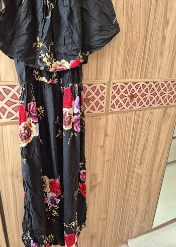 Çiçek Desenli Uzun Bohem Elbise - Görsel 2