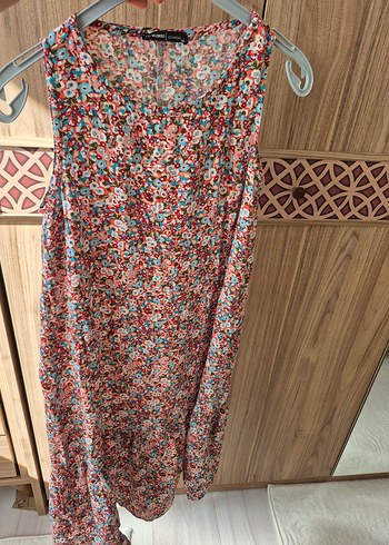 LC Waikiki Renkli Bohem Kolsuz Mini Elbise