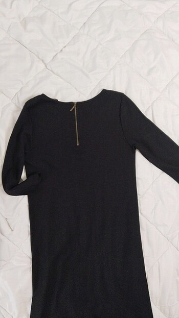 Penye siyah elbise günlük veya resmi elbise s beden  - Görsel 5