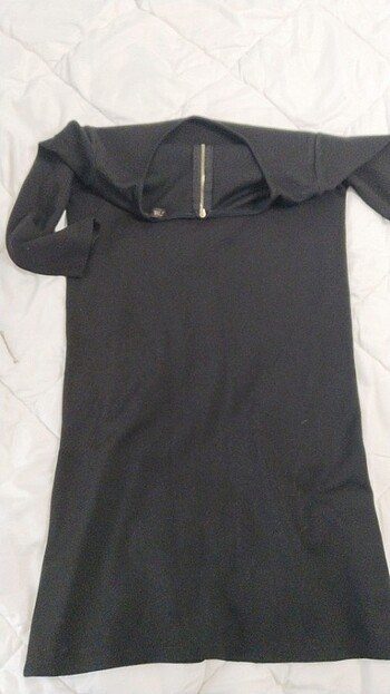 Penye siyah elbise günlük veya resmi elbise s beden  - Görsel 6