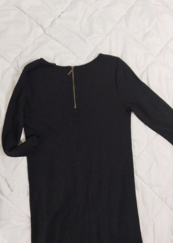 Penye siyah elbise günlük veya resmi elbise s beden  - Görsel 5