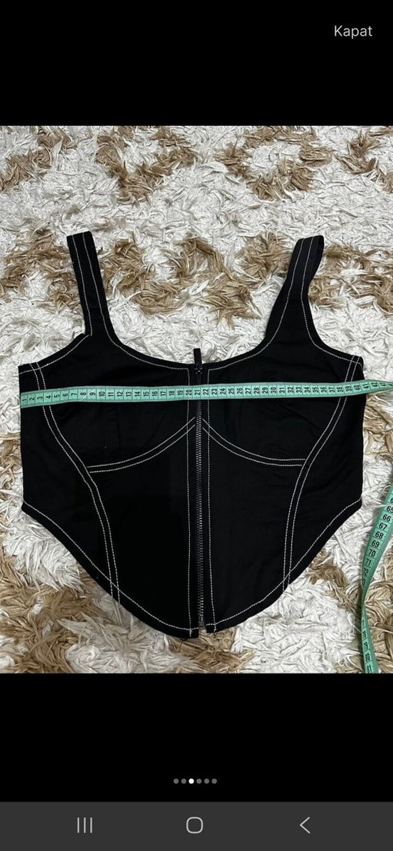 Siyah Kemer Detaylı Mini Büstiyer - Görsel 3