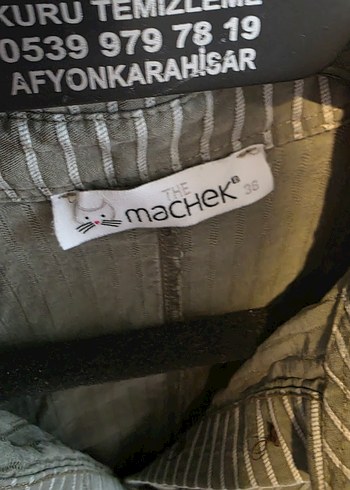 Gri Çizgili Kısa Kollu elbise - Görsel 2