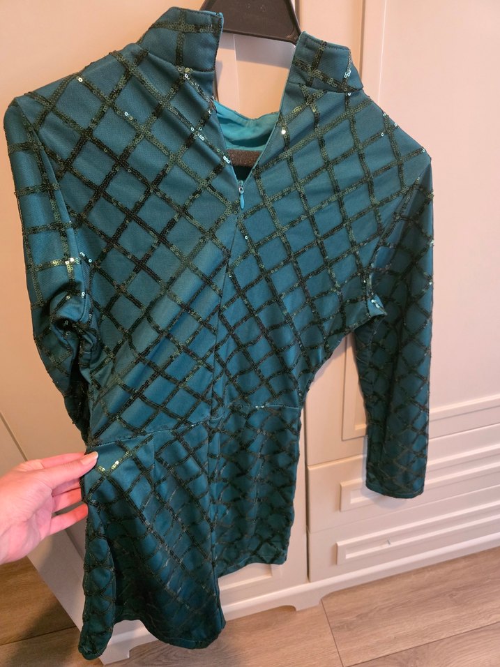 İçin Parlak Turkuaz Yılan Desenli tulum - Görsel 3