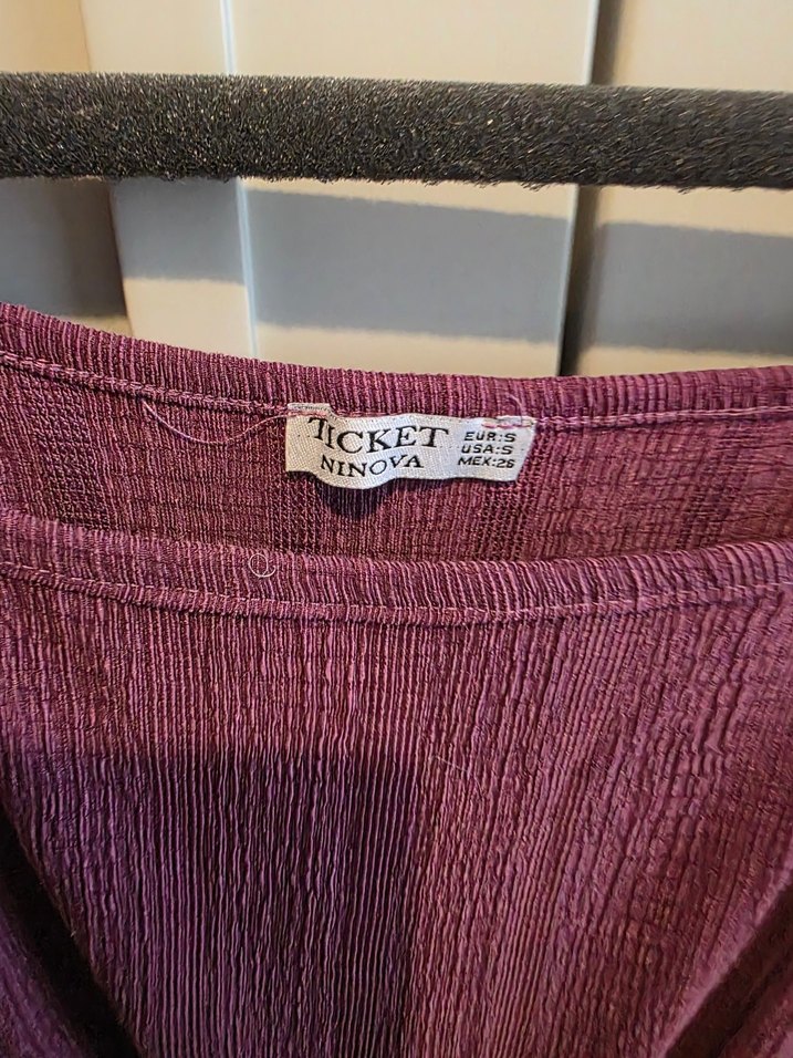 Bordo Triko Mini Askılı Tulum - Görsel 4