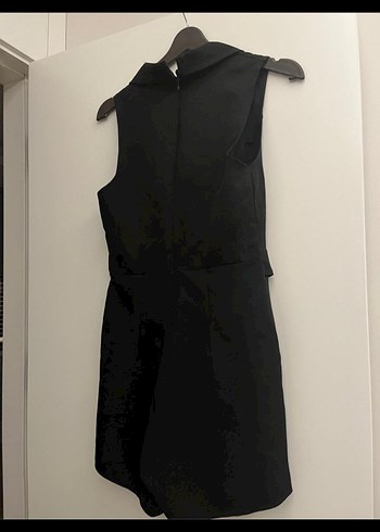 Kemerli Siyah Uzun Kesim Kadın tulum - Görsel 3