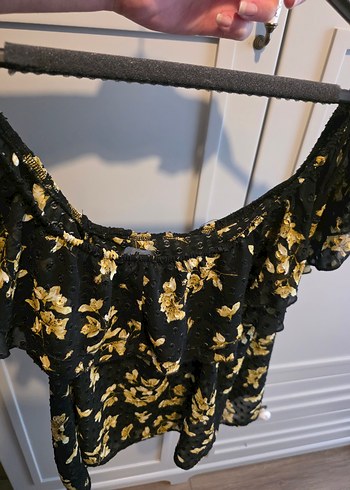 Kadın Straplez Volanlı Mini Bluz - Görsel 4