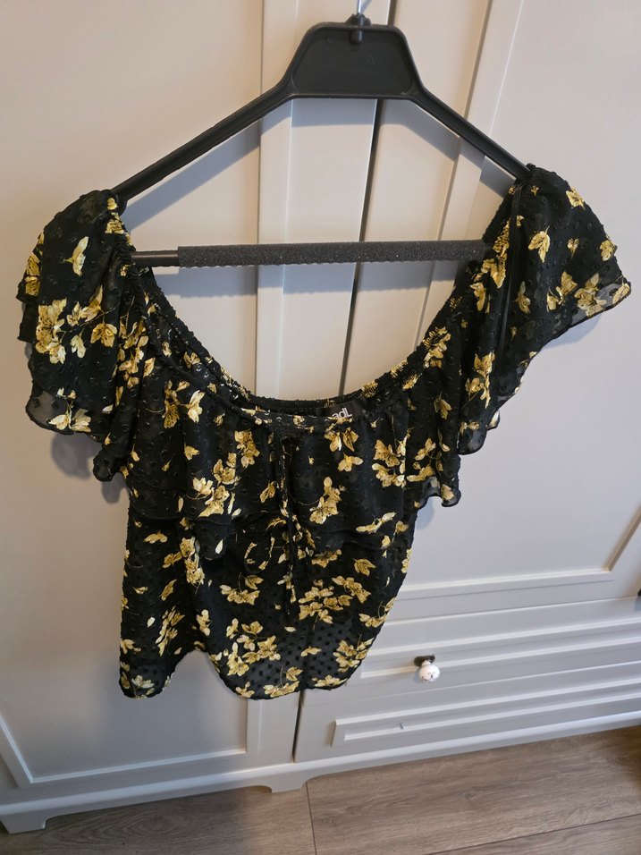 Kadın Straplez Volanlı Mini Bluz - Görsel 5