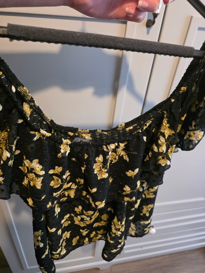 Kadın Straplez Volanlı Mini Bluz - Görsel 4