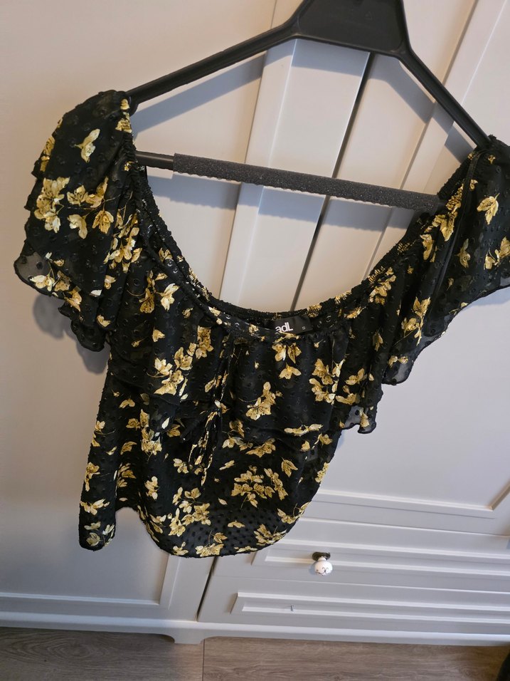 Kadın Straplez Volanlı Mini Bluz - Görsel 2